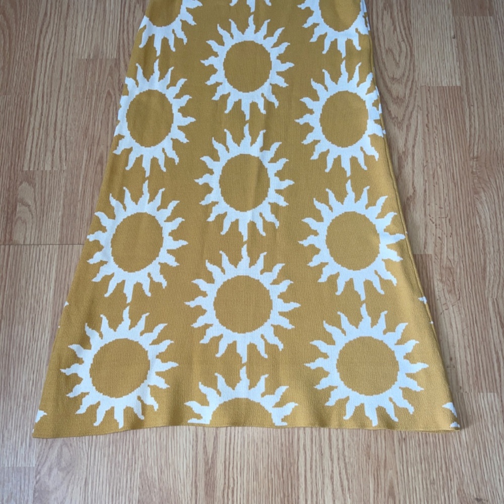 Show Me Your Mumu Mellow Mini Dress in Paradise Sun Knit Yellow Size Medium - Picture 9 of 9